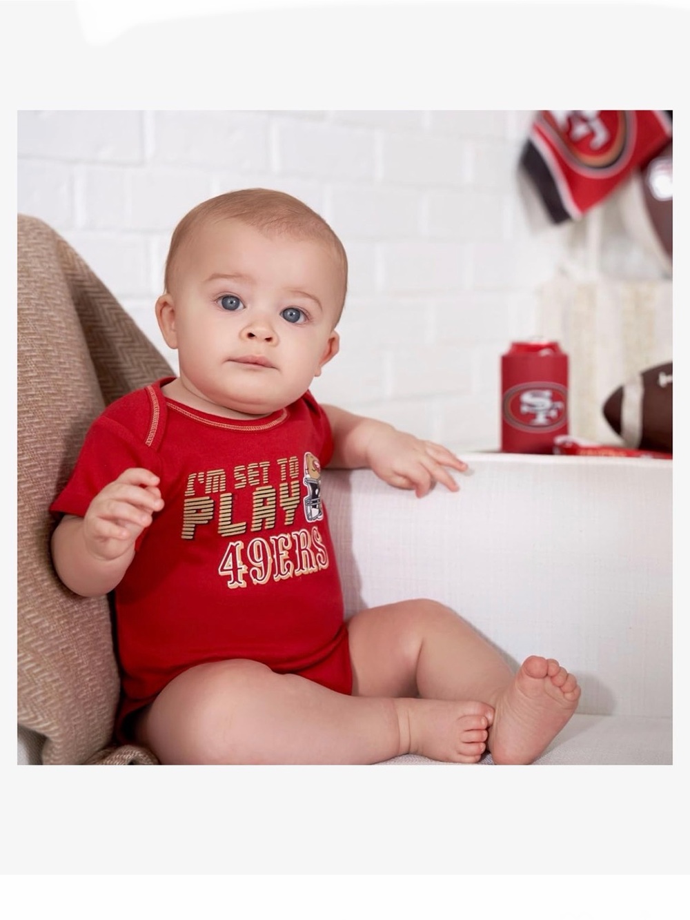 San Francisco 49ers Red Baby 👶🏻 Bodysuit Sz 5-9M